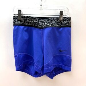 Nike Pro Dri-FIT Shorts Womens Small Purple Compression Gym Training